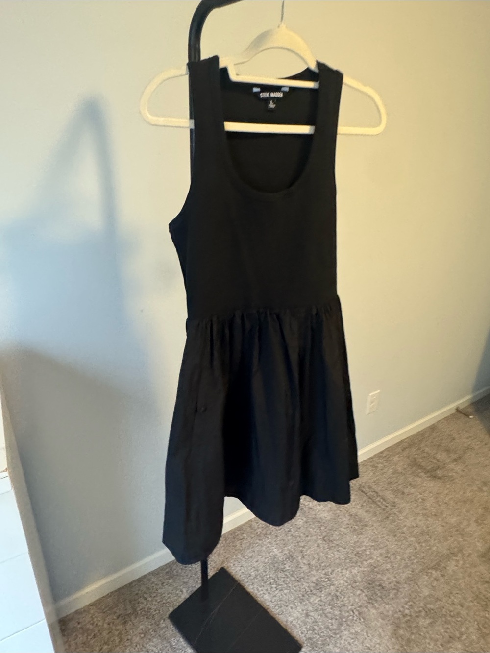 Steve Madden Black Mini Tank Dress